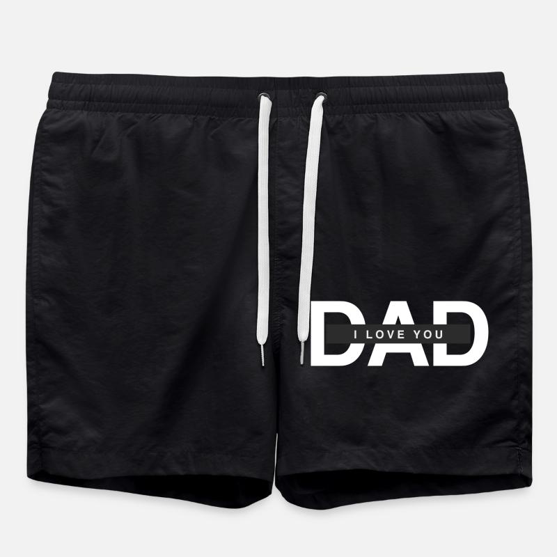 Papa je t’aime - Short de bain - noir