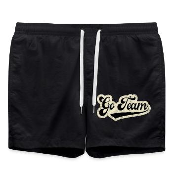 Zum Team - Badeshorts - Schwarz - Vorne - AI Model Male 185 light (185cm)