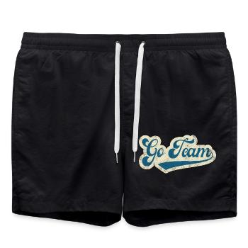 Zum Team - Badeshorts - Schwarz - Vorne - AI Model Male 185 light (185cm)