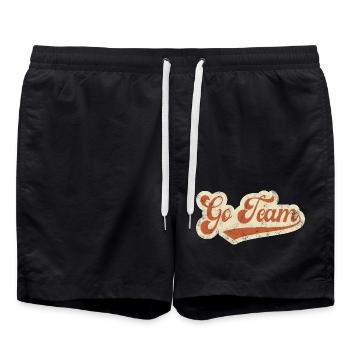 Zum Team - Badeshorts - Schwarz - Vorne - AI Model Male 185 light (185cm)