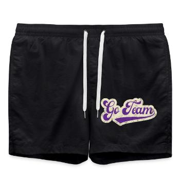 Zum Team - Badeshorts - Schwarz - Vorne - AI Model Male 185 light (185cm)
