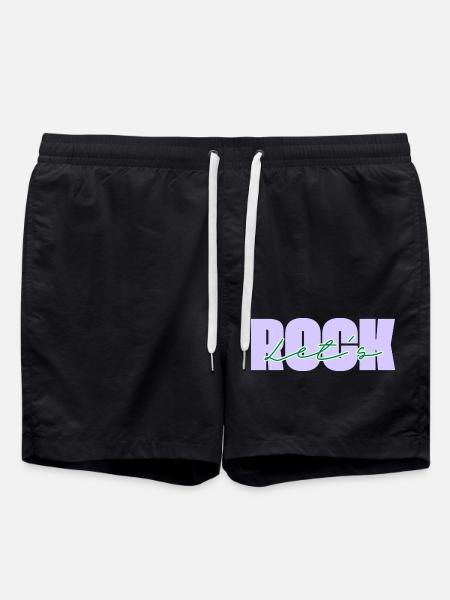 Let's Rock - Swim Trunks - black