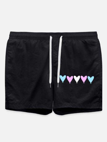 TransHearts - Badeshorts - Schwarz