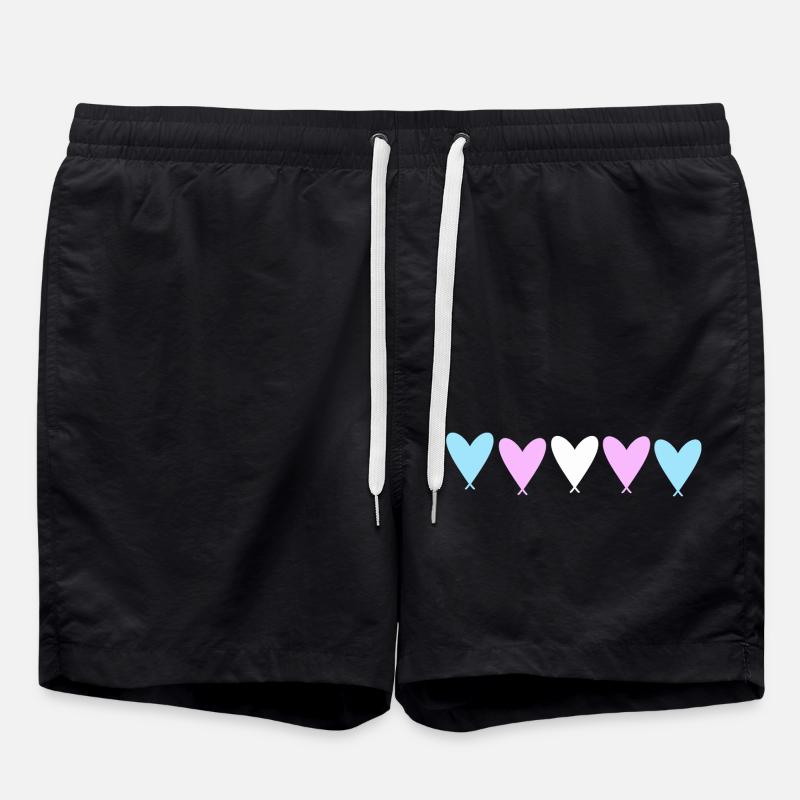 TransHearts - Badeshorts - Schwarz