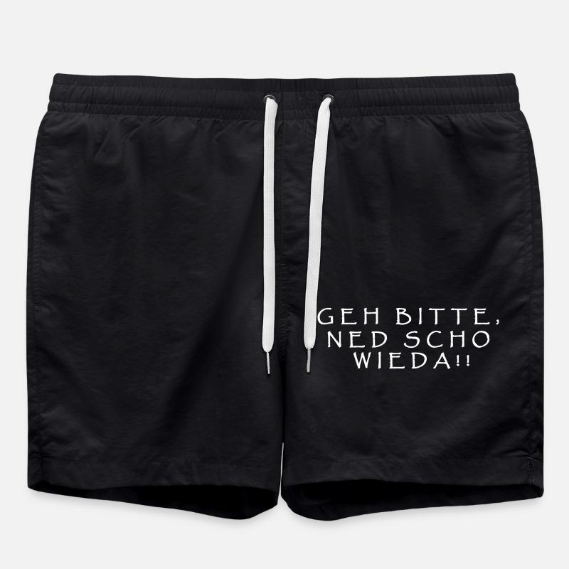 Geh bitte, ned scho wieda!! - Badeshorts - Schwarz
