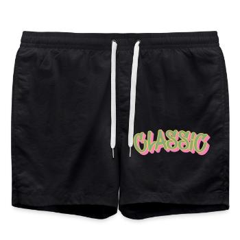 classic Graffiti Classic | Colors can be changed - Swim Trunks - black - Front - AI Model Male 185 light (185cm)