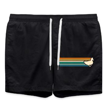 Ducks - Swim Trunks - black - Front - AI Model Male 185 light (185cm)