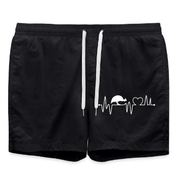 Battement de cœur des poulets - Short de bain - noir - Devant - AI Model Male 185 light (185cm)