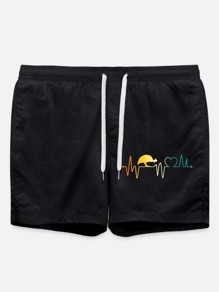 Chickens Heartbeat - Swim Trunks - black