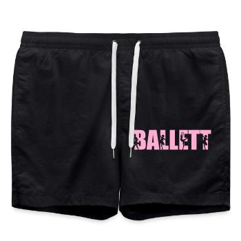 ballet - Swim Trunks - black - Front - AI Model Male 185 light (185cm)