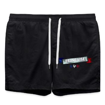 Französisches Banner - Badeshorts - Schwarz - Vorne - AI Model Male 185 light (185cm)