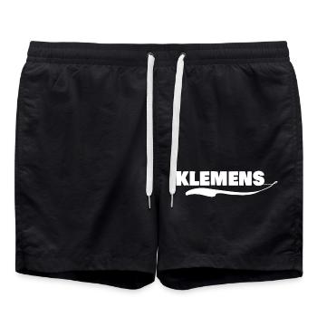 Vorname klemens - Badeshorts - Schwarz - Vorne - AI Model Male 185 light (185cm)