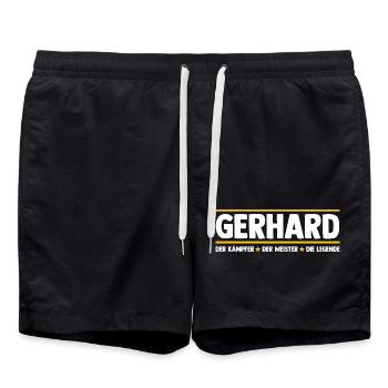 Gerhard - Short de bain - noir - Devant - AI Model Male 185 light (185cm)