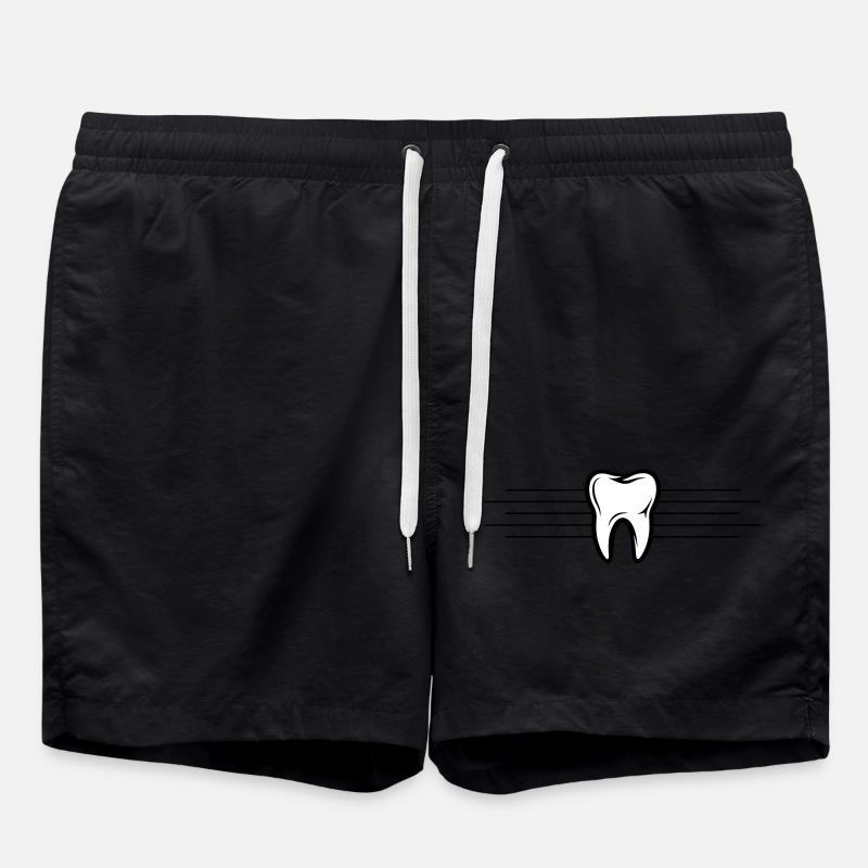 Tooth Symbol - Swim Trunks - black
