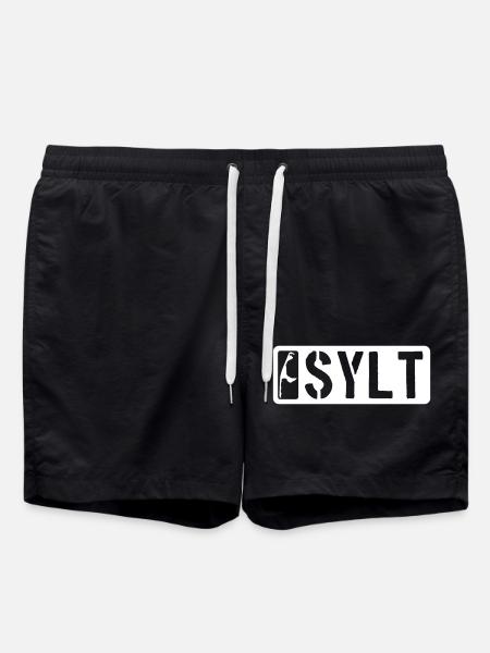 Sylt Insel Urlaub - Badeshorts - Schwarz
