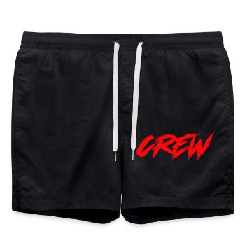 crew - Badeshorts - Schwarz - Vorne - AI Model Male 185 light (185cm)