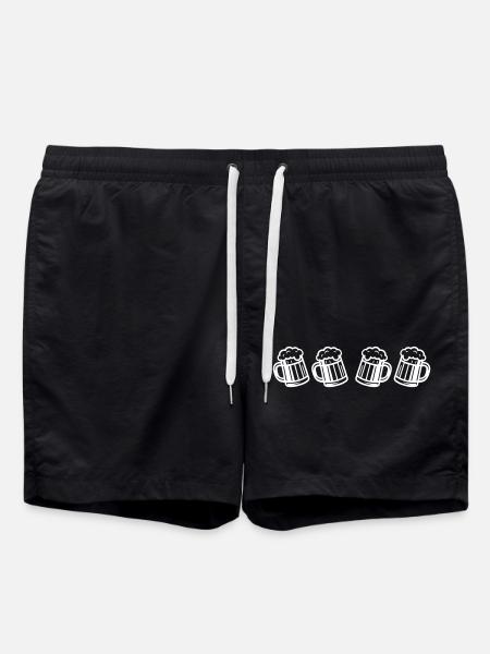 Bierglas Symbole Bier - Badeshorts - Schwarz