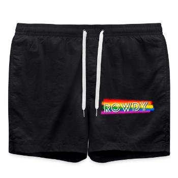 Queer Rowdy - Short de bain - noir - Devant - AI Model Male 185 light (185cm)
