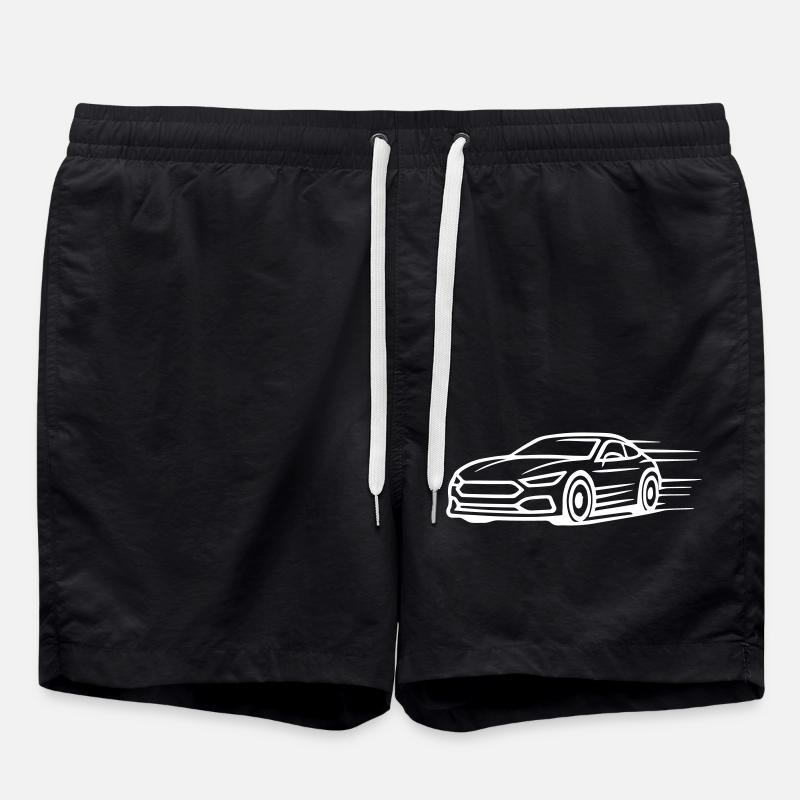 Auto pkw Symbol - Badeshorts - Schwarz
