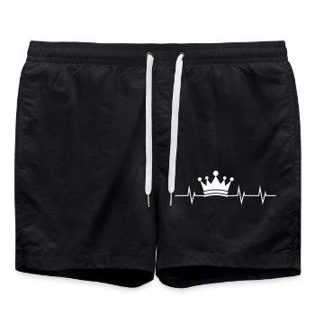 Royal Heartbeat - Badeshorts - Schwarz - Vorne - AI Model Male 185 light (185cm)