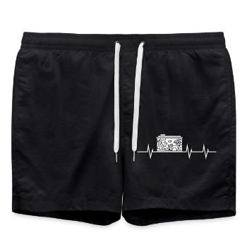Heartbeat Aquarium - Swim Trunks - black - Front - AI Model Male 185 light (185cm)