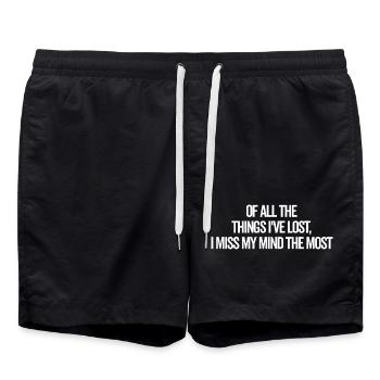 Mon me manque le plus - Short de bain - noir - Devant - AI Model Male 185 light (185cm)