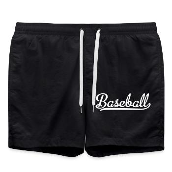 Baseball - Badeshorts - Schwarz - Vorne - AI Model Male 185 light (185cm)