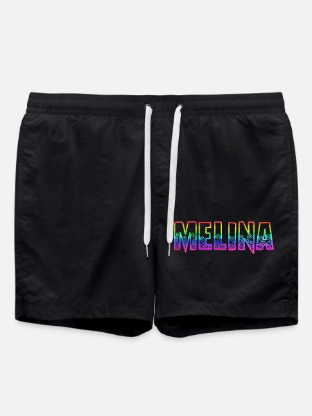 melina rs rainbow - Swim Trunks - black