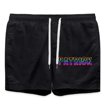 patrick rs regenbogen - Badeshorts - Schwarz - Vorne - AI Model Male 185 light (185cm)