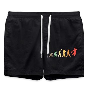 Handball Évolution Cadeau Vintage Joueur handball - Short de bain - noir - Devant - AI Model Male 185 light (185cm)