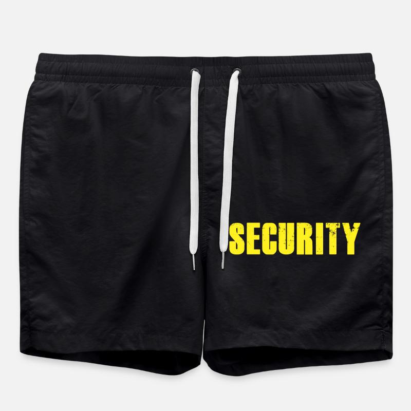 SECURITY T-Shirt - NEON Edition - Swim Trunks - black