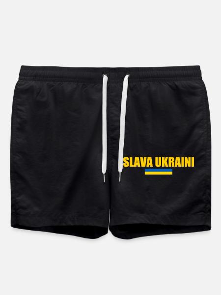 Slava ukraini - Swim Trunks - black