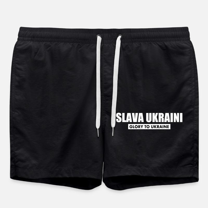 Slava ukraini - Badeshorts - Schwarz