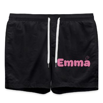 Prénom Emma Cadeaux et Emma Chemises Anniversaire - Short de bain - noir - Devant - AI Model Male 185 light (185cm)