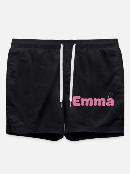 First Name Emma Gifts and Emma Shirts Birthday - Swim Trunks - black
