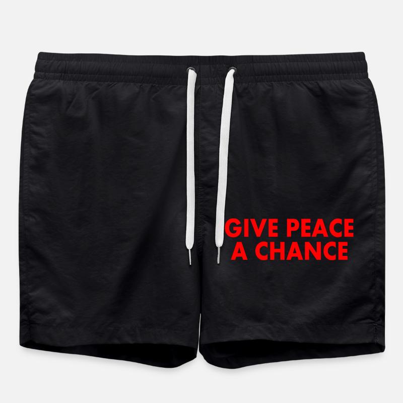 Give peace a chance - Swim Trunks - black