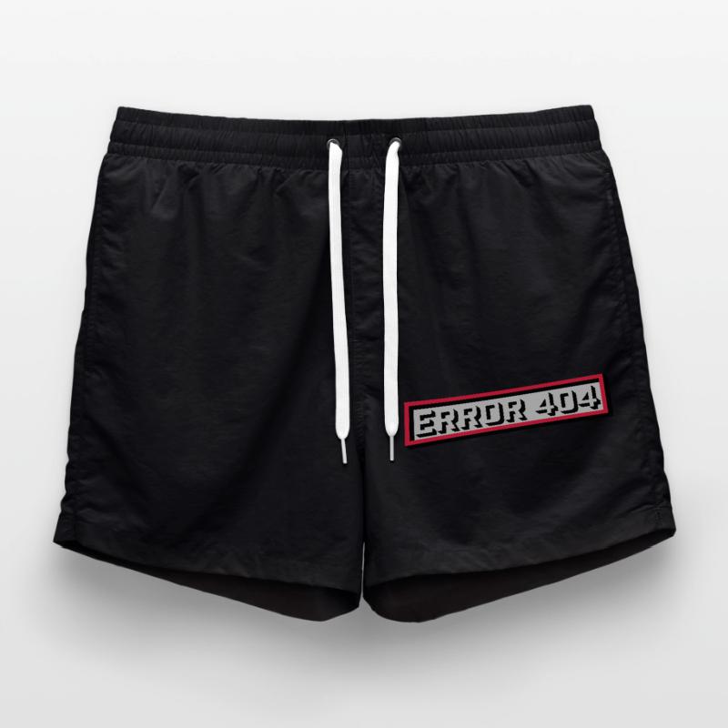 Error 404 Message Computer Swim Trunks