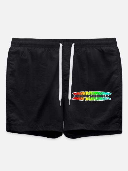 Adipositivity Rainbow - Swim Trunks - black