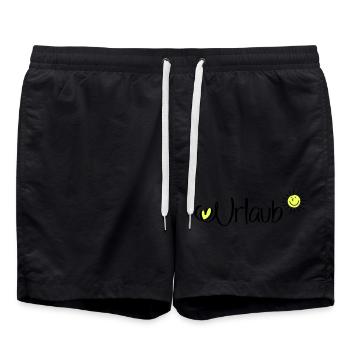 Urlaub in der Sonne - Badeshorts - Schwarz - Vorne - AI Model Male 185 light (185cm)