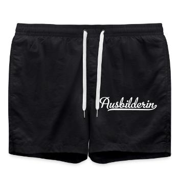 Ausbilderin - Badeshorts - Schwarz - Vorne - AI Model Male 185 light (185cm)