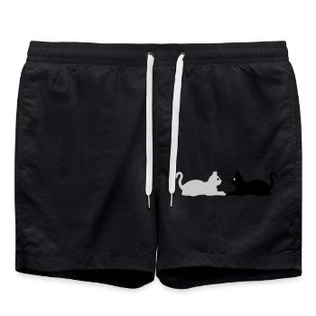 Équipe Yin Yang Cats - Short de bain - noir - Devant - AI Model Male 185 light (185cm)