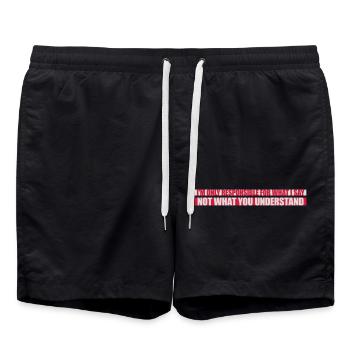 ce que je dis citation - Short de bain - noir - Devant - AI Model Male 185 light (185cm)