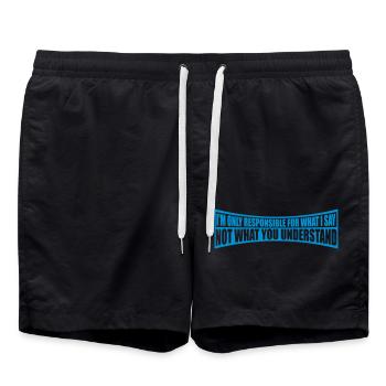ce que je dis citation - Short de bain - noir - Devant - AI Model Male 185 light (185cm)