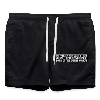 boissons de crânes ennemis - Short de bain - noir - Devant - AI Model Male 185 light (185cm)