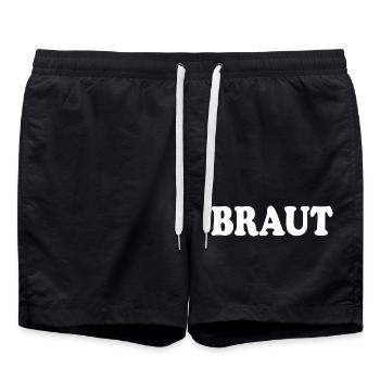 Braut - Badeshorts - Schwarz - Vorne - AI Model Male 185 light (185cm)