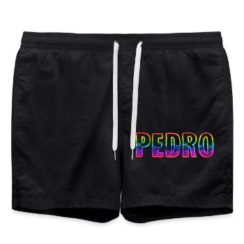 Pedro R's Rainbow - Swim Trunks - black - Front - AI Model Male 185 light (185cm)