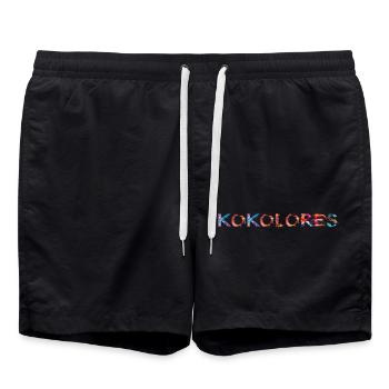 Kokolores – Colorful statement for creative nonsense - Swim Trunks - black - Front - AI Model Male 185 light (185cm)