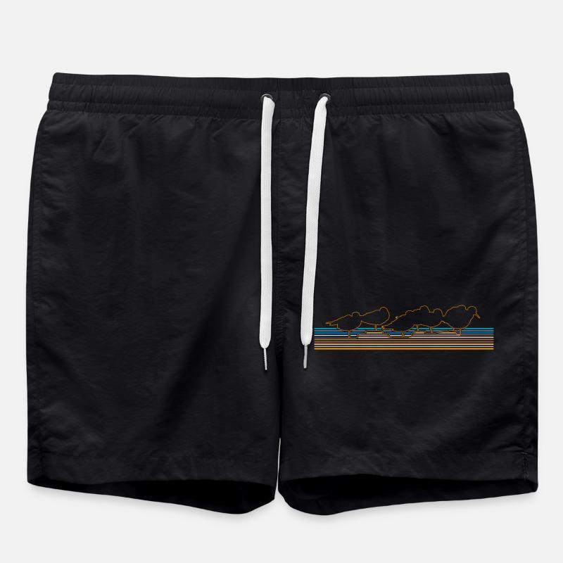BEACHGOERS (Calidris alba) - Swim Trunks - black