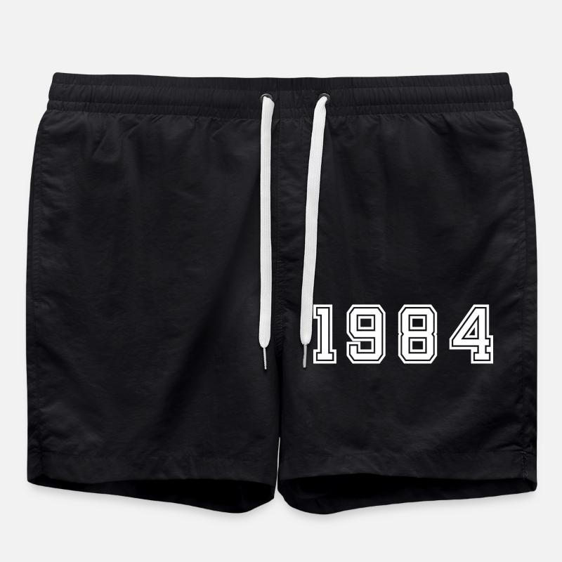 Année 1984 - Short de bain - noir