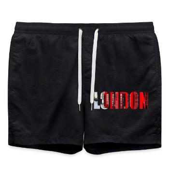 London - Badeshorts - Schwarz - Vorne - AI Model Male 185 light (185cm)
